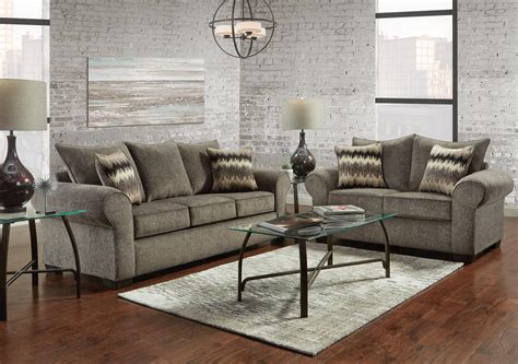 Lacks Camero Pewter 2 Pc Living Room Set Living Room Sets Furniture