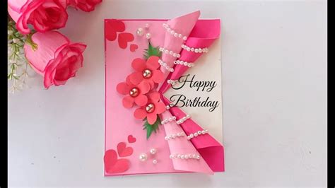 Beautiful Handmade Birthday Card Idea DIY GREETING Cards For Birthday YouTube