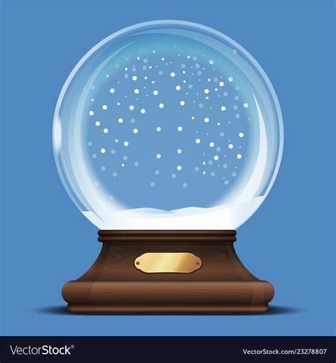 Christmas Empty Snow Globe Toy Royalty Free Vector Image