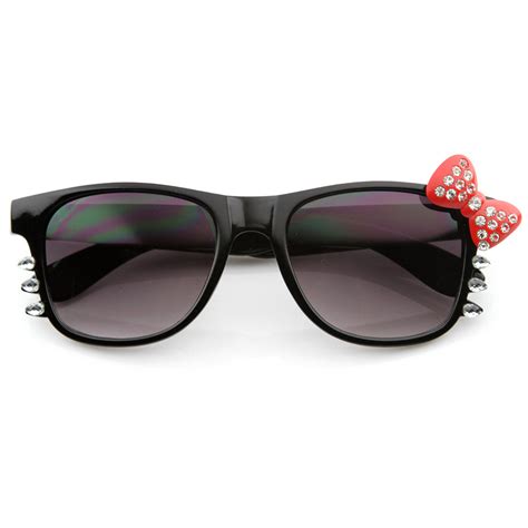 womens fashion bling hello kitty bow whiskers sunglasses with rhinesto sunglass la