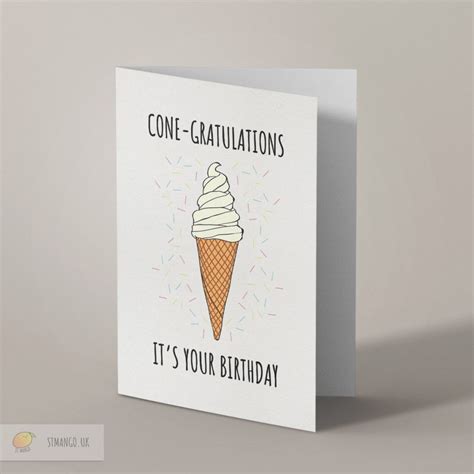 cone gratulations birthday card wee green place