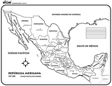 Todos estos mapas los puedes descargar e imprimir para tus clases. Resultado de imagen para mapas de la republica mexicana con nombres y division politi ...