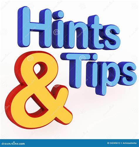 Hints And Tips Stock Illustration Image Of Blue Tips