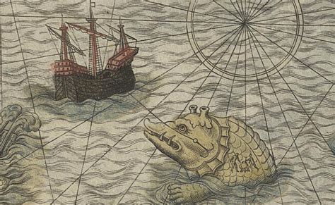 Sea Monsters On Medieval Maps Sea Monsters Medieval Art Monster Drawing