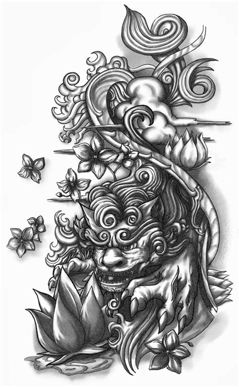 Shisa Dog Half Sleeve Tattoo Design By Crisluspotattoos On Deviantart