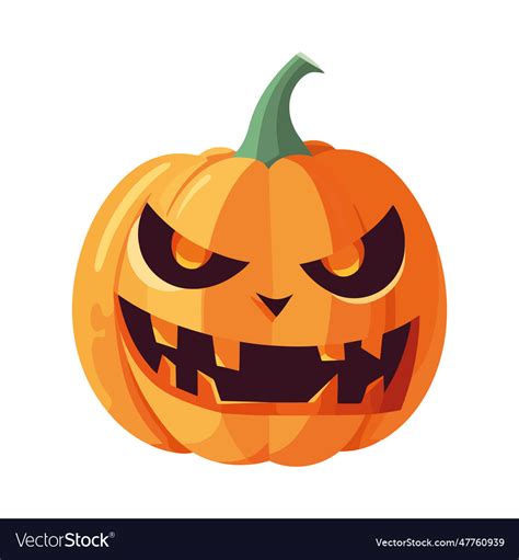 Smiling Pumpkin Spooky Halloween Royalty Free Vector Image