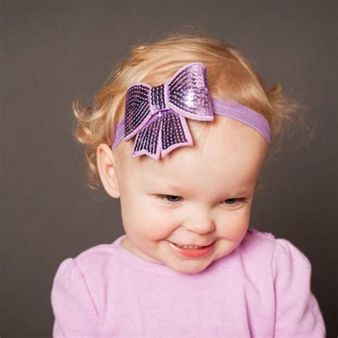 Lavender Bow Headbands Baby Girl Headbands Baby Headbands Purple Bow