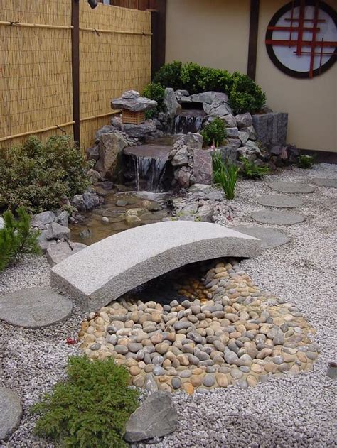 Arched Japanese Stone Bridge Small Japanese Garden Zen