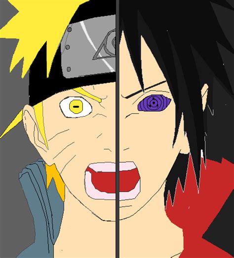 Pixilart Half Naruto Half Sasuke By Xxxvoidswatty