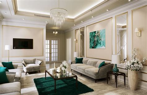 Luxurious American Style House Interior Design In Dammam