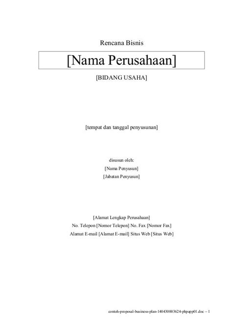 Contoh Bisnis Plan Di Bidang Jasa - JazlenesrChapman