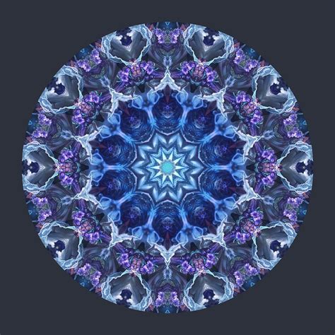 Maybe you would like to learn more about one of these? Blue Purple Ice Flower Kaleidoscope Digital Art by Mark Tripp