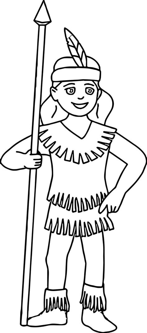 I've not only got this set of thanksgiving colouring pages for you but also a set of fun thanksgiving craftivities featuring the same characters! Native American Indian Girl Coloring Pages | American ...