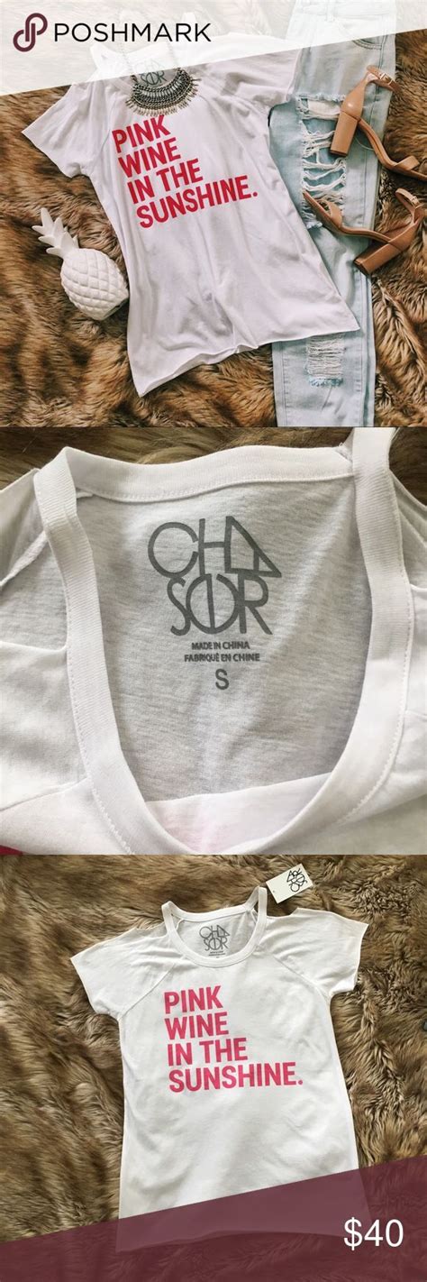 Chaser Pink Wine In The Sunshine Cold Shoulder Tee A Brand New With