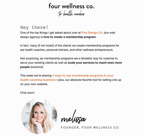 How To Craft The Perfect Wellness Newsletter As A Health Coach Four