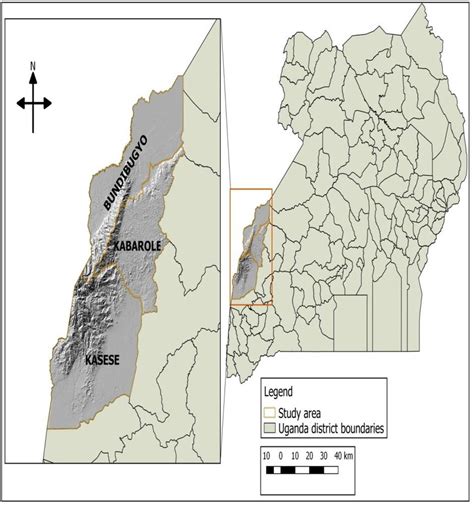 Geographical Area Of The Rwenzori Mountains In Uganda Admin Boundary