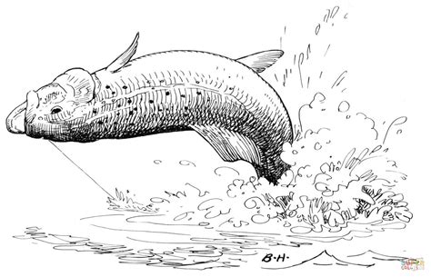 Trout Jump 2 coloring page | Free Printable Coloring Pages