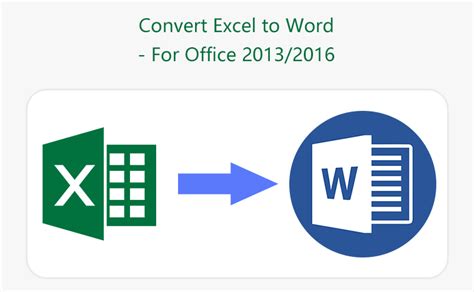 How To Convert Excel To Word Document Or Table In Office 20132016
