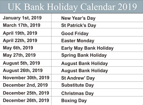 This year, easter weekend falls on april 2 to april 5. August Bank Holiday 2019 Ireland
