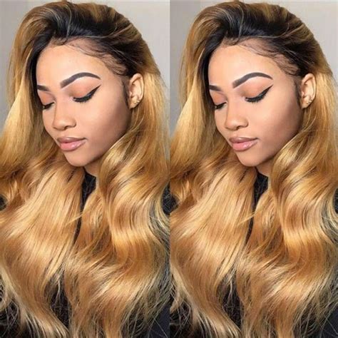 Ombre B Honey Blonde Color Body Wave X Lace Front Wigs