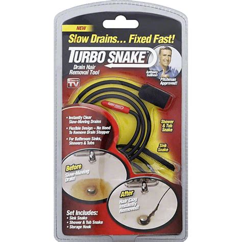 Grip the plug wrench with your wrench or pliers and turn counterclockwise to loosen the drain from the threading. Turbo Snake Drain Hair Removal Tool | Shop | Pierre Part ...