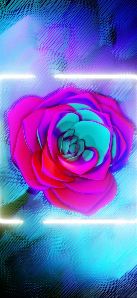 Neon Rose Wallpapers Top Free Neon Rose Backgrounds Wallpaperaccess