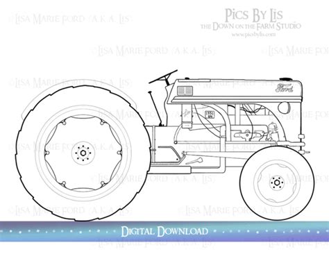 Supercoloring.com is a super fun for all ages: 1951 Ford 8N Tractor Coloring Page | Tractor coloring ...