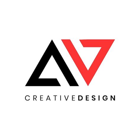 Premium Vector Geometric And Abstract Initial Av Logo Design Vector