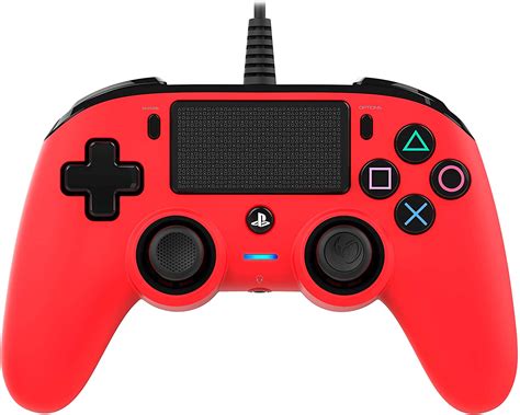 Nacon Wired Compact Ps4 Controller Red Exotique