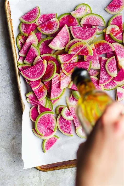 There's the old way of eating radishes. Watermelon Radish with Herbed Tahini Sauce (vegan, low-carb)
