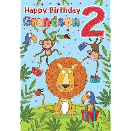 Regal Publishing Milestone Age Birthday Card Age Grandson X Inches Blue Amazon Co Uk