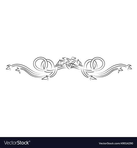 Swirling Hand Drawn Divider Royalty Free Vector Image