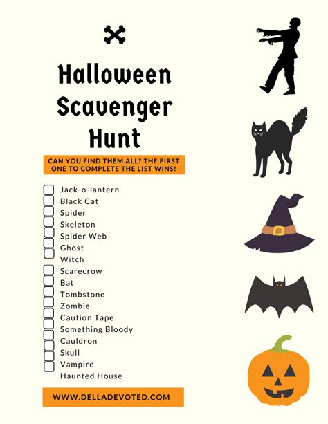 Halloween Scavenger Hunt Free Printables Printable Word Searches