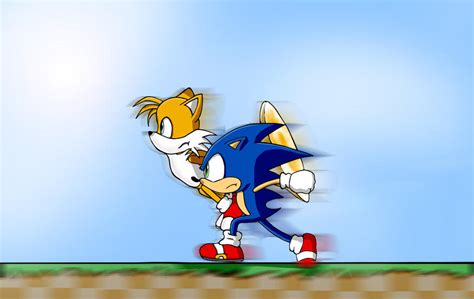 Sonic And Tails Green Hill Wb By Yohyoh On Deviantart