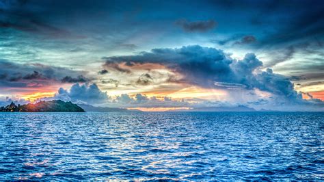 2560x1440 Bora Bora French Polynesia Sunset Ocean Pacific 1440p