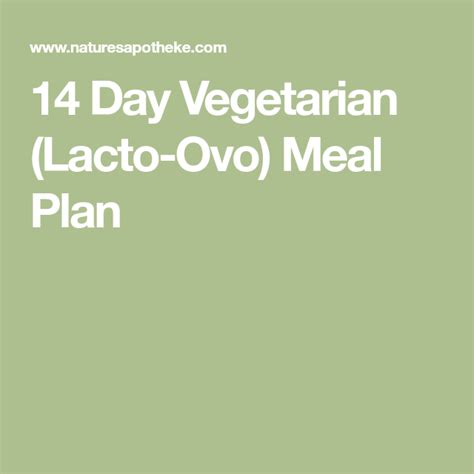 These recipes are made up of ones i have created in my own kitchen, some from family, friends and luck of the this makes a wonderful side dish for a family of both non vegetarian and vegetarians alike. 14 Day Vegetarian (Lacto-Ovo) Meal Plan | Meal planning, Vegetarian meal plan, Vegetarian