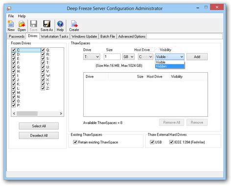 The configuration administrator is used to create Deep Freeze Server Enterprise Download