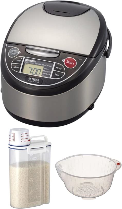 Amazon Com Tiger Stainless Steel Black Rice Cooker Microcomputer