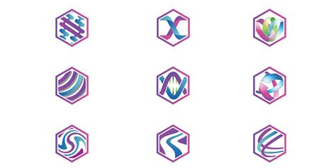 Purple Hexagon Logo Template By Okanmawon Codester
