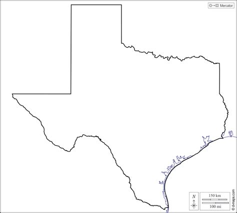 Texas Free Map Free Blank Map Free Outline Map Free Base Map Coasts