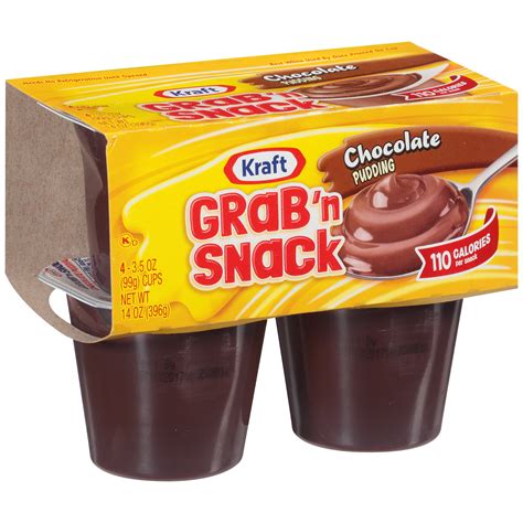 Kraft Grab N Snack Chocolate Pudding 35 Oz Cups 412 Count