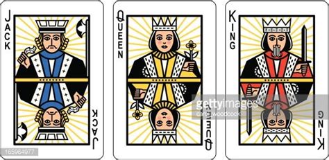 A Set Of Three Playing Cards Showing A Jack Queen And King All Playing Cards Hearts