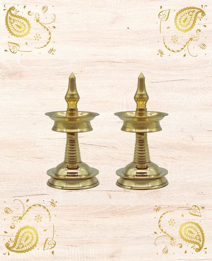 Brass Vilakku Kerala Traditional Lamps Diya Puja N Pujari