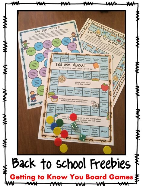Fun Games 4 Learning Back To School Board Game Freebies First Day Of