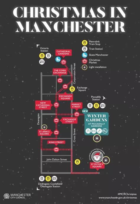 Map Of Manchester Christmas Markets And Guide To All The