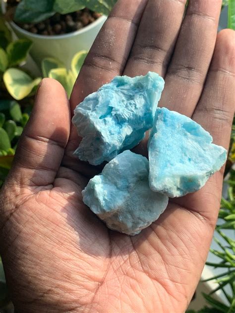 Blue Aragonite Raw Crystals Healing Crystals Stones Chakra Etsy