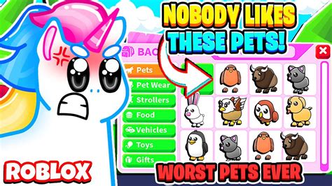 These Adopt Me Pets Are The Absolute Worst Pets Nobody Likes Roblox