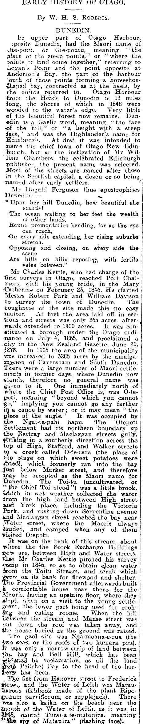 papers past newspapers otago witness 13 january 1909 maori nomenclature maori paper