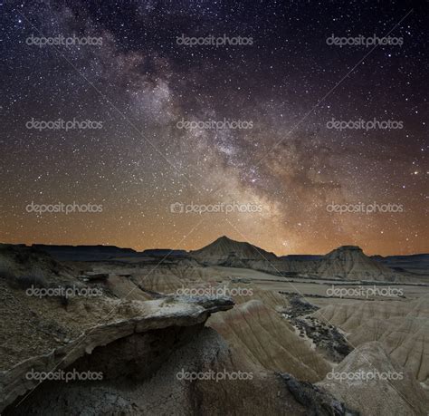 Milky Way Over The Desert Stock Photo By ©inigocia 28745331