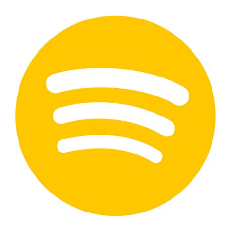 Ícone amarelo do Spotify símbolo png